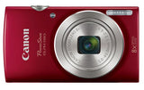 Canon PowerShot ELPH 180 20 Megapixel Red Digital Camera - 1096C001