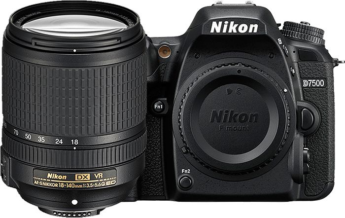 Nikon D7500 Black Digital SLR Camera 18-140mm VR Lens Kit - 1582