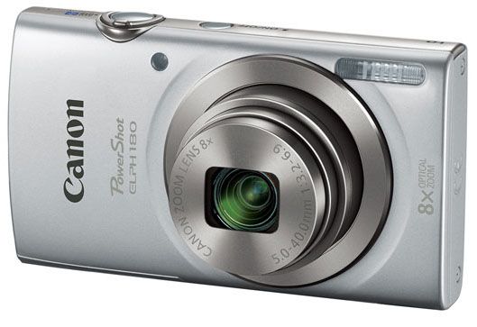 Canon PowerShot ELPH 180 20 Megapixel Silver Digital Camera - 1093C001