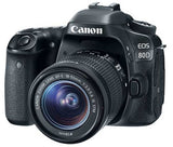 Canon EOS 80D Digtal SLR Camera with EF-S 18-55mm f/3.5-5.6 IS STM Kit - 1263C005