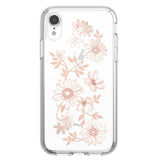 Speck Presidio Clear + Print Fairytale Floral Peach Gold iPhone XR Case - 117069-7278