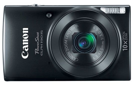 Canon PowerShot ELPH 190 IS 20 Megapixel Black Digital Camera - 1084C001