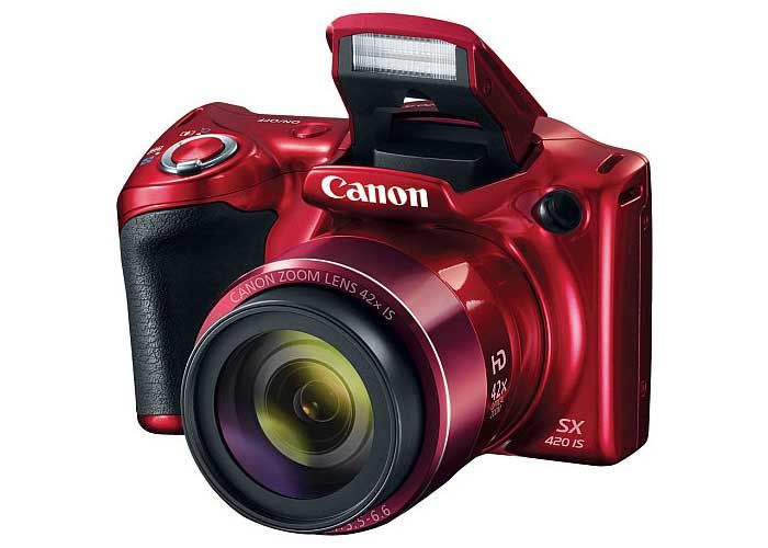 Canon PowerShot SX420 IS Red Digital Camera - 1069C001