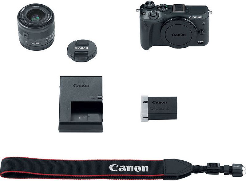 Canon EOS M6 Mirrorless Digital Camera With 15-45mm Lens - 1724C011
