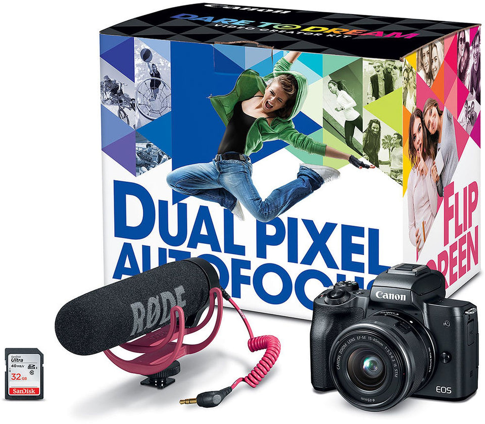 Canon EOS M50 Mirrorless Digital Camera Video Creator Kit - 2680C067