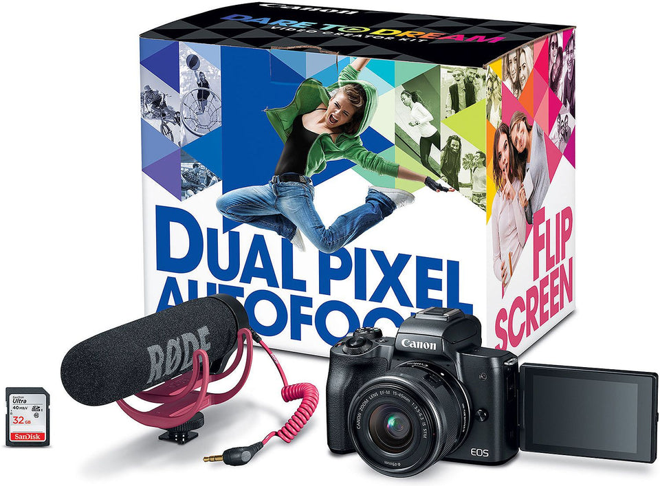 Canon EOS M50 Mirrorless Digital Camera Video Creator Kit - 2680C067