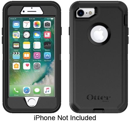 Otterbox Black Defender Series Case For Apple iPhone 7/8 - 77-56603