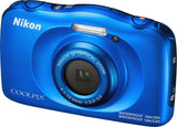 Nikon Coolpix W100 Blue 13.2 Megapixel Waterproof Digital Camera - 26516