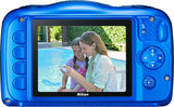 Nikon Coolpix W100 Blue 13.2 Megapixel Waterproof Digital Camera - 26516