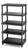 Solidsteel Black S3 Series 5 Shelf Audio Rack - S3-5BK