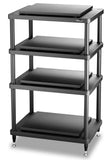 Solidsteel Black S5 Series 5 Shelf Audio Rack - S5-5BK