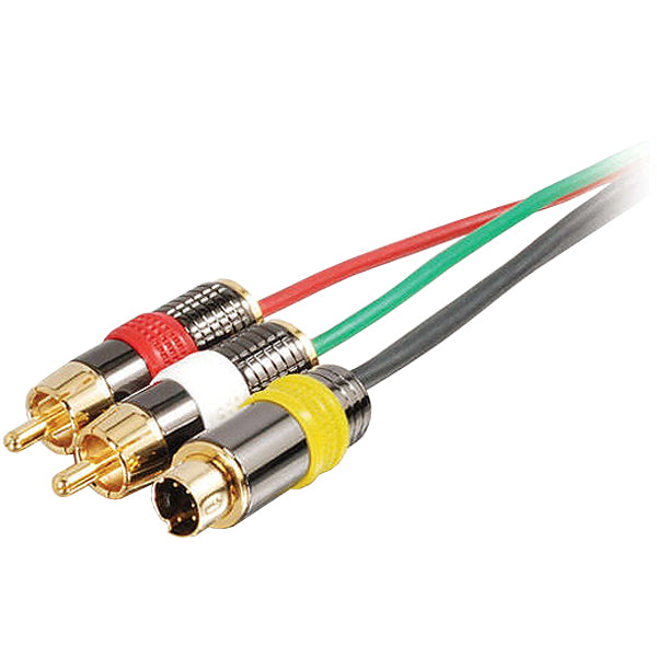 Cables To Go 150 Feet S-Video + RCA Stereo Audio Cable M/M - 40792