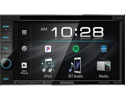 Kenwood eXcelon Double DIN Monitor In-Dash Bluetooth DVD Receiver - DDX-396