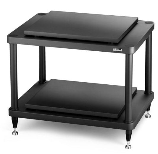 Solidsteel Black S5 Series 2 Shelf Audio Rack - S5-2BK
