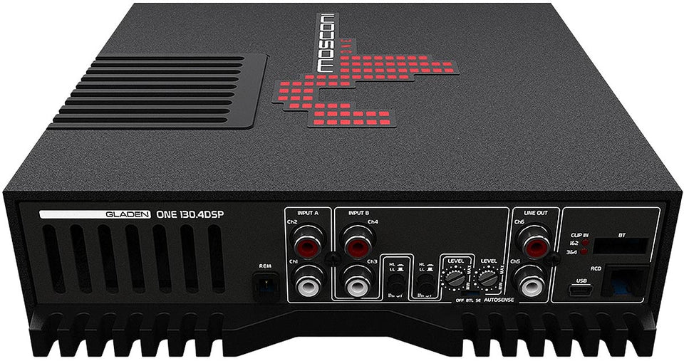Mosconi Gladen One 130.4 DSP 4-Channel Amplifier - GLANDEN ONE 130.4 DSP