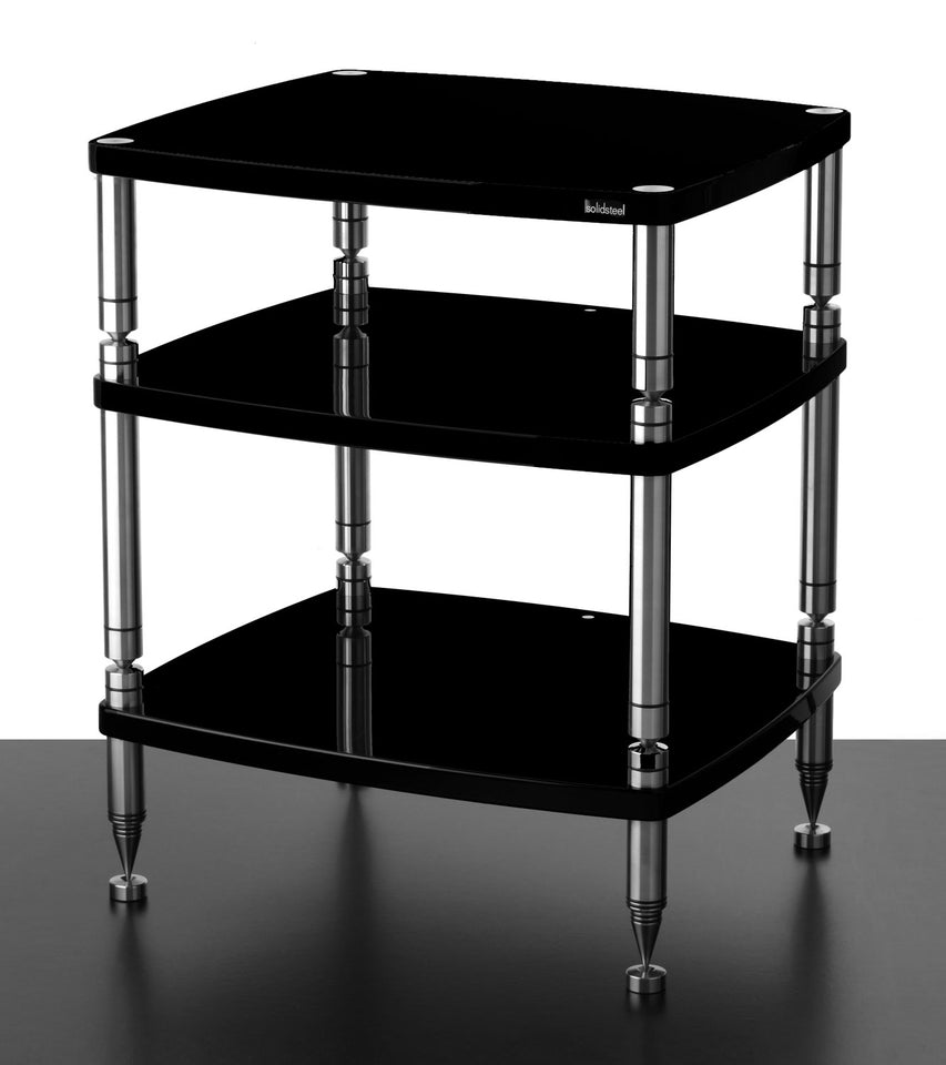 Solidsteel HF-3 Gloss Black High-End Audio Rack - HF-3GBK