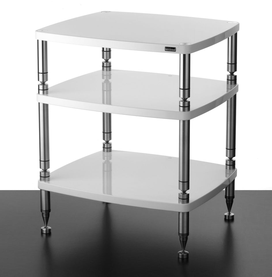 Solidsteel HF-3 Gloss White High-End Audio Rack - HF-3GWH