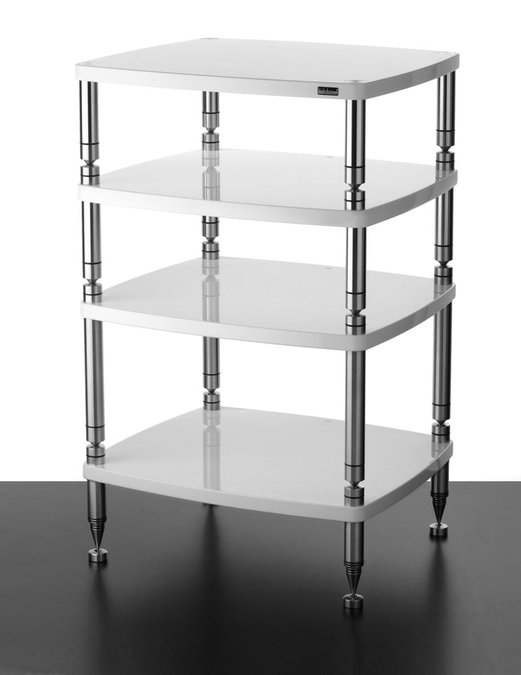 Solidsteel HF-4 Gloss White High-End Audio Rack - HF-4GWH