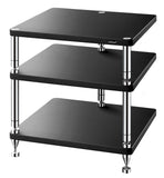 Solidsteel Black HJ 3 Shelf Audio Rack - HJ-3BK