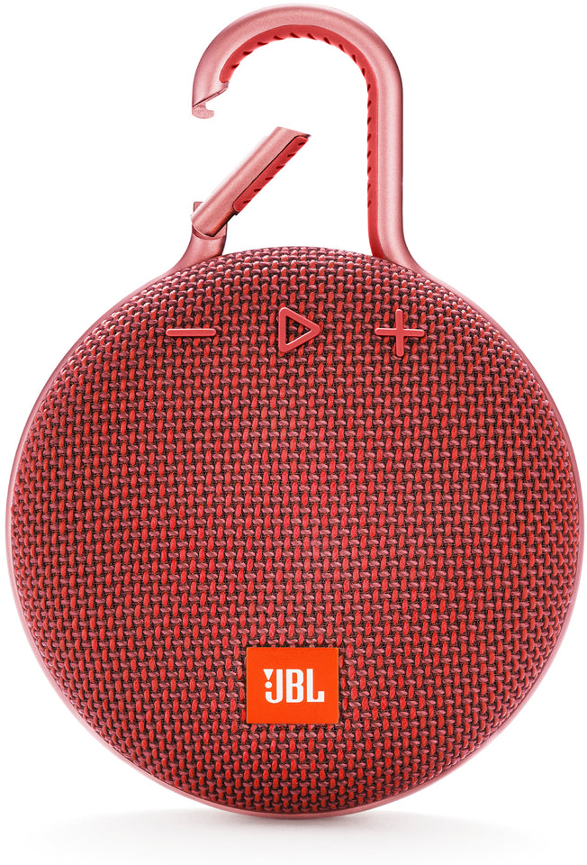 JBL Clip 3 Fiesta Red Portable Bluetooth Speaker - JBLCLIP3RED