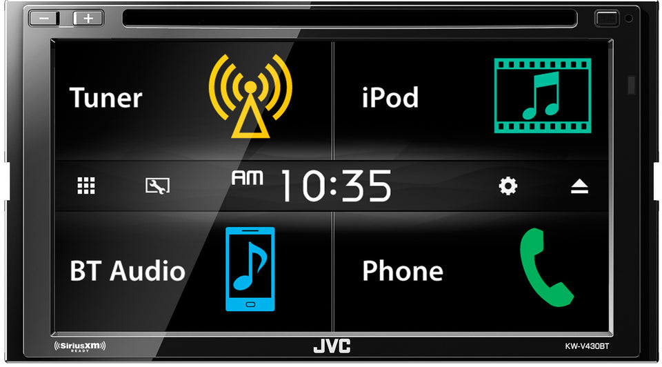 JVC Double DIN DVD Bluetooth Receiver - KW-V430BT