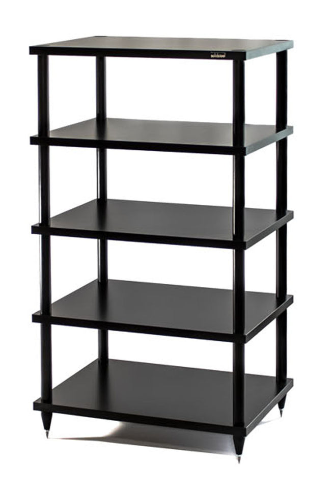 Solidsteel Black S2 Series 5 Shelf Audio Rack - S2-5BK