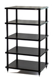 Solidsteel Black S2 Series 5 Shelf Audio Rack - S2-5BK