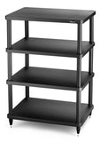 Solidsteel Black S3 Series 4 Shelf Audio Rack - S3-4BK