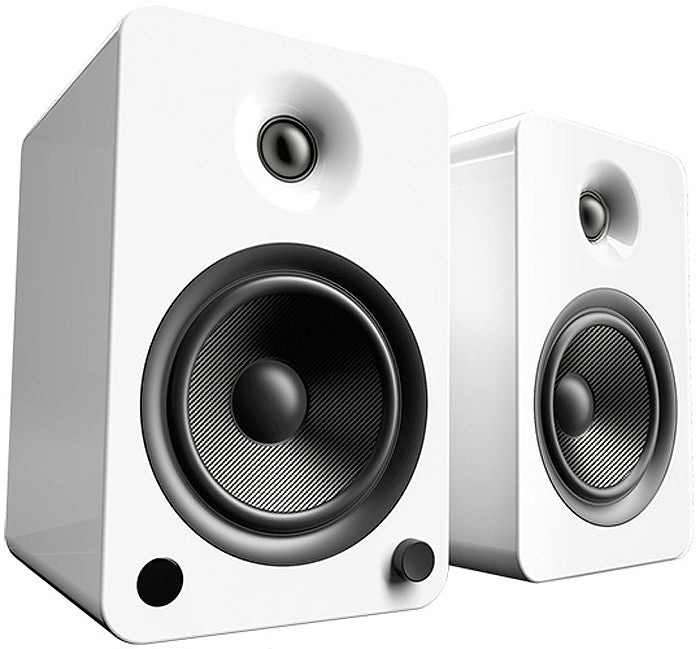 Kanto YU6 Powered Gloss White Bookshelf Speakers - YU6GW