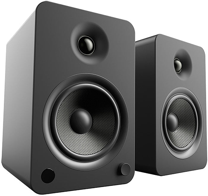 Kanto YU6 Powered Matte Black Bookshelf Speakers - YU6MB