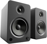 Kanto YU6 Powered Matte Black Bookshelf Speakers - YU6MB