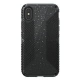 Speck Presidio Grip + Glitter Obsidian Black With Silver Glitter iPhone XS / X Case - 117125-7572