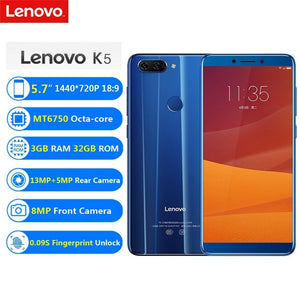 Lenovo K5 K350t Mobile Phone 3GB RAM 32GB ROM MT6750 Octa-core Smartphone 5.7''